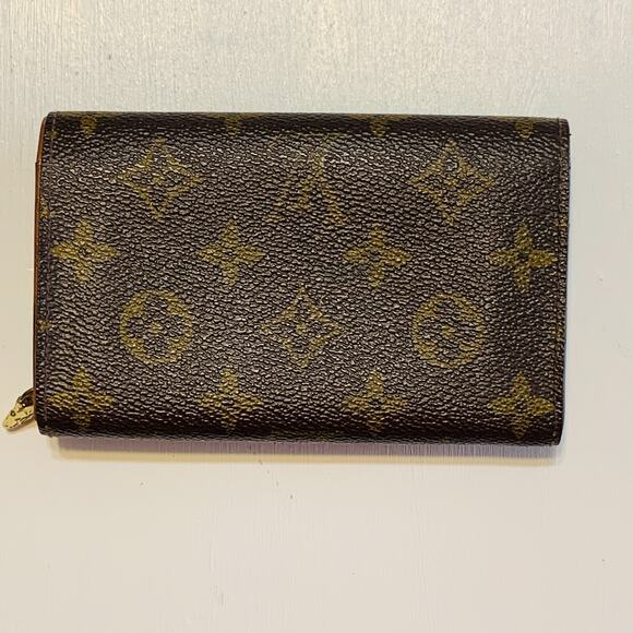 Vintage 90s Louis Vuitton Monogram Porte Monnaie Billets Tresor Wallet w/ Box - Picture 2 of 16